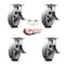 Service Caster 8 Inch Thermoplastic Caster Set with Roller Bearing 4 Brake and 2 Swivel Lock SCC-35S820-TPRRF-SLB-BSL-2-SLB-2 - alternate 5